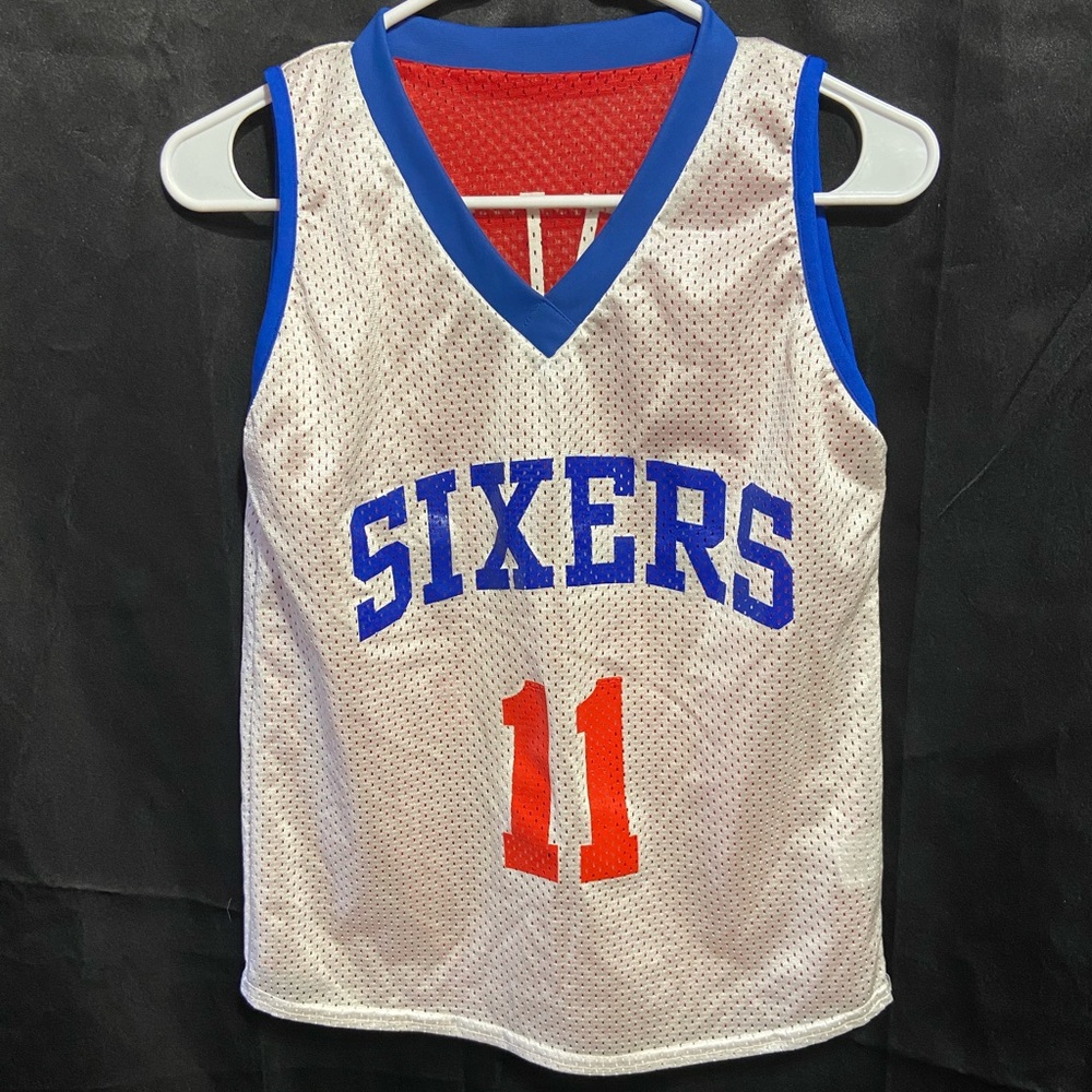 Vintage Philadelphia Sixers Jrue Holiday Reversible Kids Basketball Jersey